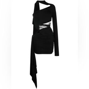 Mugler asymmetric cut-out minidress Size 42